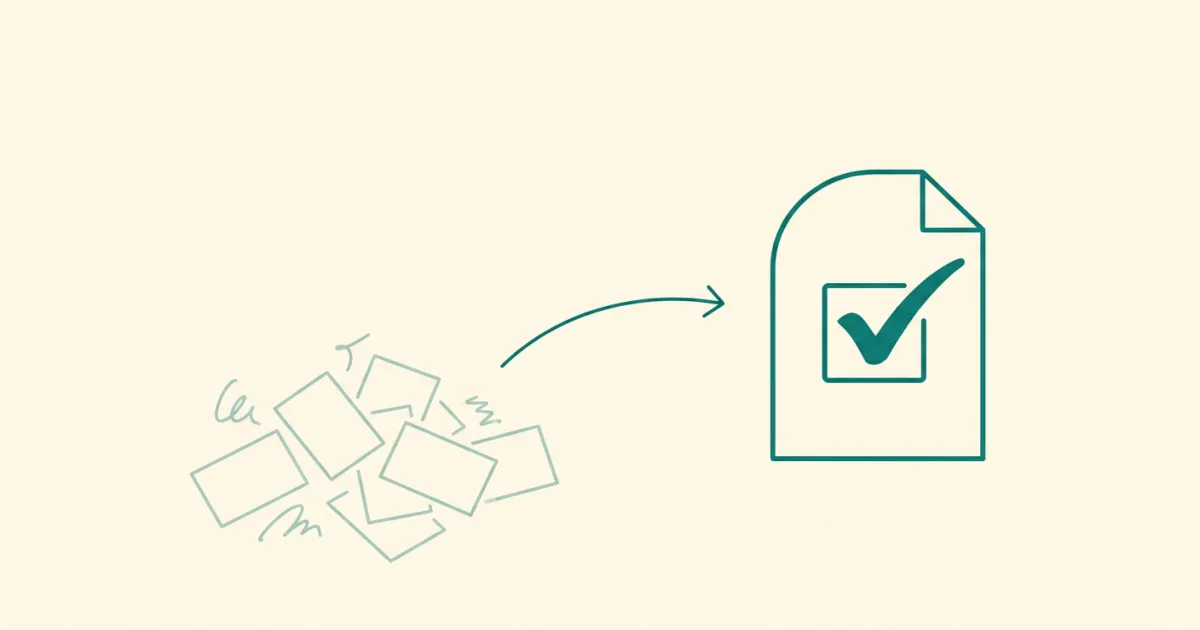 Illustration contrasting a flood of low-quality AI content with a single cited, source-grounded answer