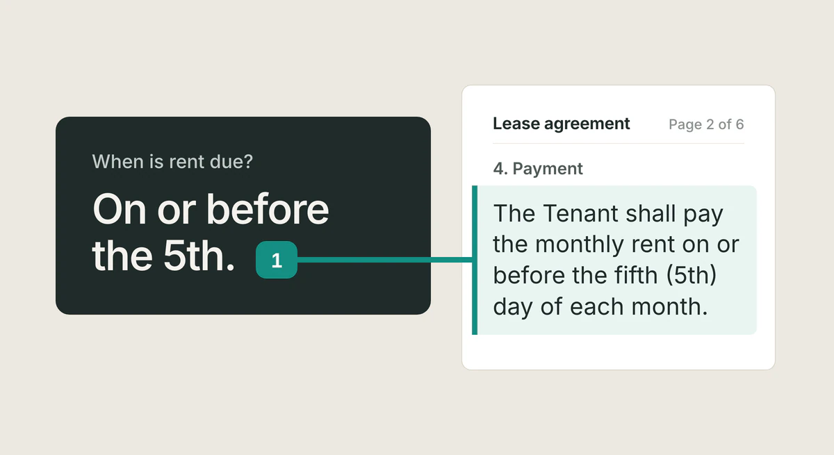 Illustration of an AI answer being checked against its highlighted source